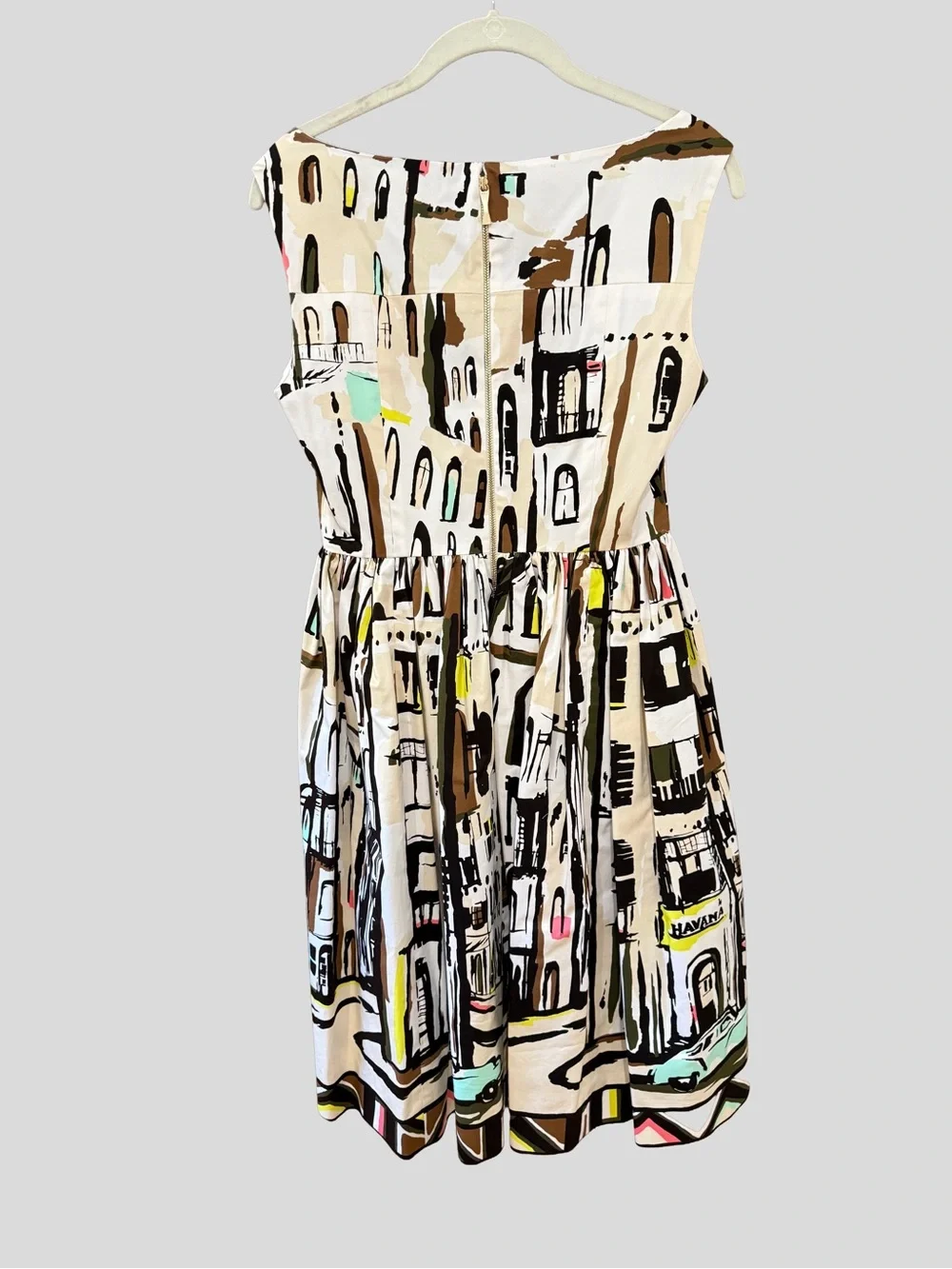 Kate Spade Dress - Havana Houses Print A-Line Style - Size 4 - Like New!